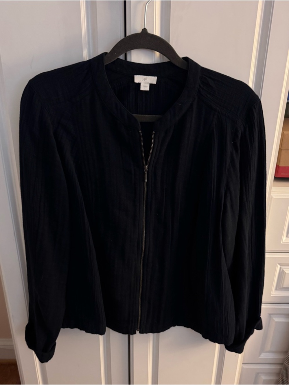 J. Jill Navy Bomber Jacket